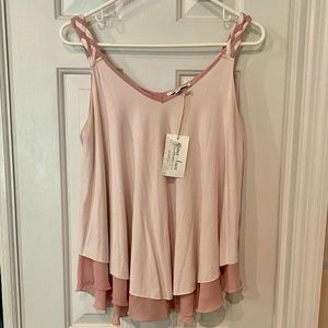 💗 Grace & Lace 💗  Fara Braided Tank NWT Small  Pink & Blush